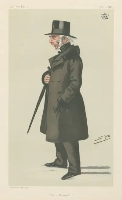 Politiker – 'East Cornwall'. Lord Robartes. 4 februari 1882 av Leslie Matthew Ward