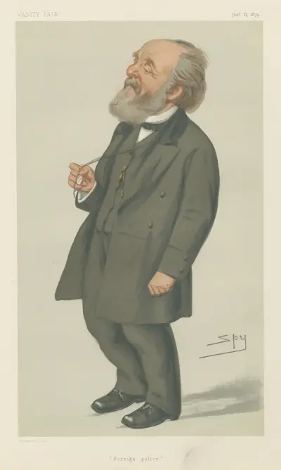 Politiker – 'Utrikespolitik'. Mr. Peter Rylands. 25 januari 1879 av Leslie Matthew Ward