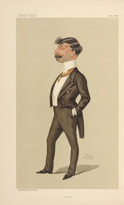 Politicians – „Greece“. M. John Gennadius (H.E. The Greek Minister). February 11, 1888 von Leslie Matthew Ward