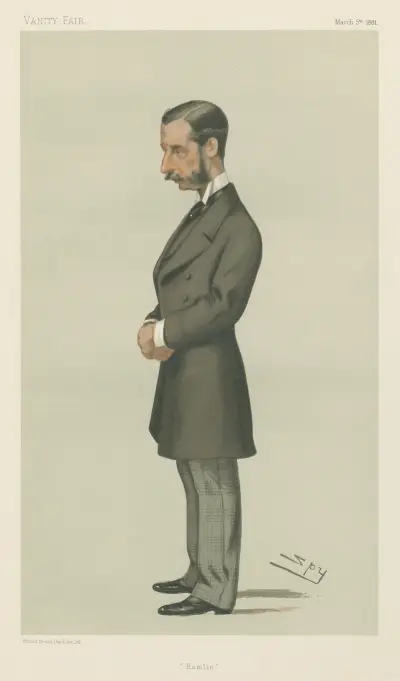Politiker 'Hamlie'. Markisen av Hamilton. 5 mars 1881 av Leslie Matthew Ward