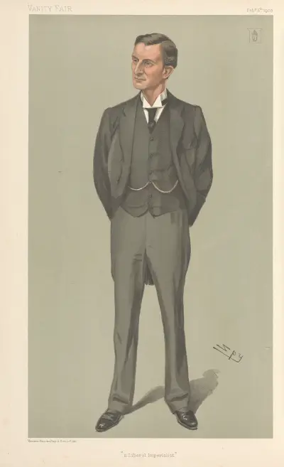 Politicians – ‘International Penny Postage’. Mr. John Henniker Heaton. September 17, 1887 av Leslie Matthew Ward