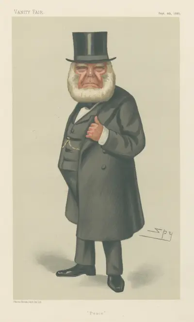 Politiker – 'Fred'. Mr. Henry Richard. 4 september 1880 av Leslie Matthew Ward
