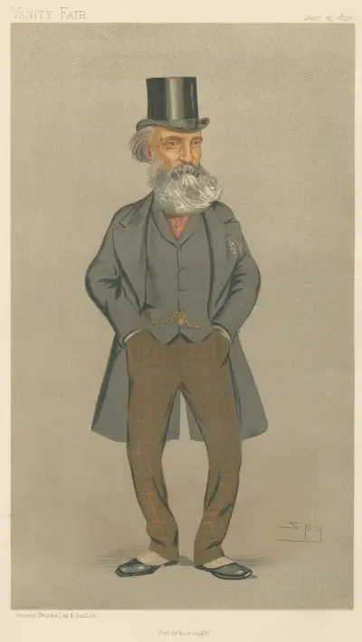 Politiker – 'Peterborough'. Mr. Alpheus Cleophas Morton. 15 juni 1873 av Leslie Matthew Ward