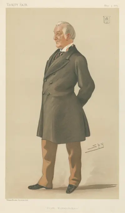 Politiker – „South Warwickshire“. Sir John Earley Earley-Wilmont. 9. Mai 1885 von Leslie Matthew Ward
