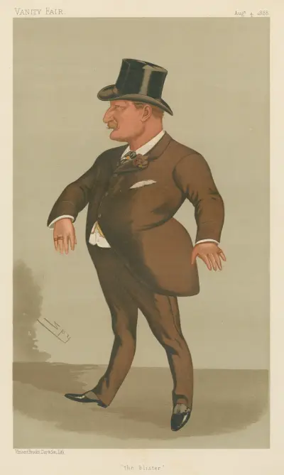 Politiker – 'blåsan'. Mr. Charles Kearns Deane Tanner. 4 augusti 1888 av Leslie Matthew Ward