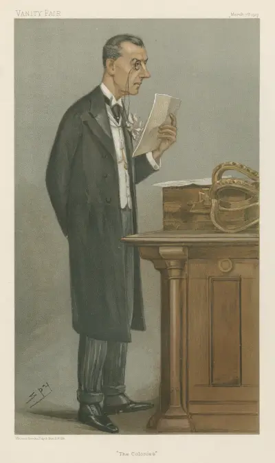 Politiker – 'The Colonies'. Mr. Joseph Chamberlain. 7 mars 1901 av Leslie Matthew Ward