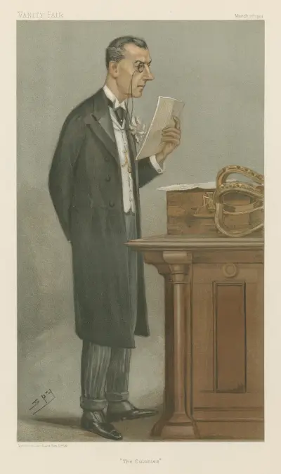 Politicians; ‘The Colonies’, Mr. Joseph Chamberlain, March 7, 1901 av Leslie Matthew Ward