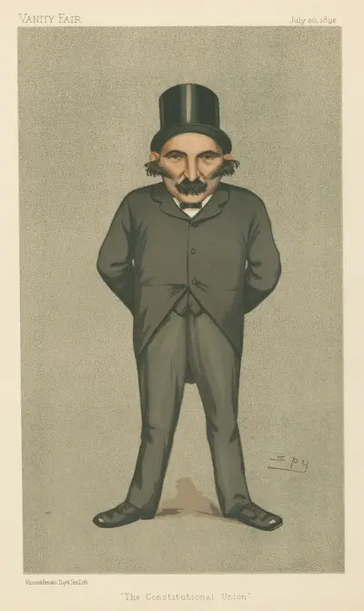 Politicians – ‘The Constututional Union’. Mr. Charles Wallwyn Radcliffe Cooke. July 30, 1892 av Leslie Matthew Ward