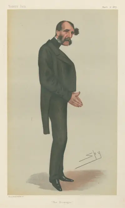 Polityk – „The Dowager”. The Rt. Hon. Lord Claud Hamilton. 10 marca 1877, Leslie Matthew Ward