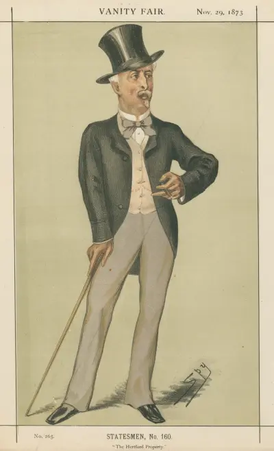 Politicians – ‘The Hertford Property’. .Sir Richard Wallace. 29 November 1873 av Leslie Matthew Ward