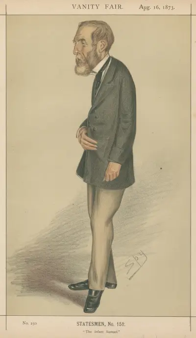 Politicians – ‘The Infant Samuel’. Mr. Samuel Laing. 16 August 1873 av Leslie Matthew Ward