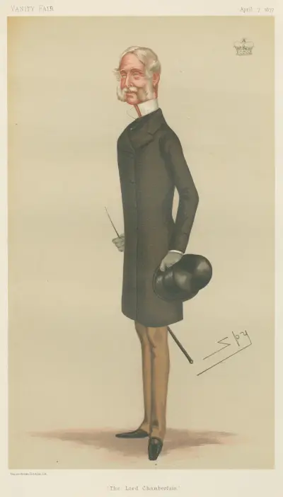 Politiker – 'The Lord Chamberlain.' Markisen av Hertford. 7 april 1877 av Leslie Matthew Ward