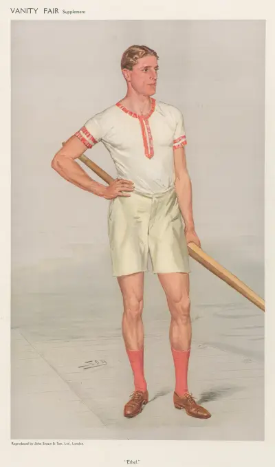 Ruderer; „Ethel“, Mr. Raymond Broadley Etherington-Smith, 5. August 1908 von Leslie Matthew Ward