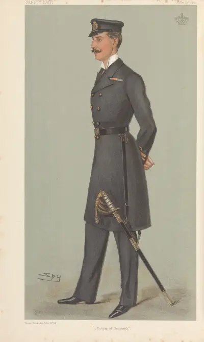 Royalty; ‘A Prince of Denmark’, H.R.H. Prince Charles of Denmark, June 12, 1902 av Leslie Matthew Ward