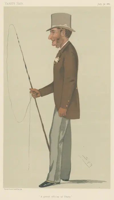 Sports, Miscellaneous; Carriages; ‘A Great Officer of State’, Lord Aveland, July 30, 1881 av Leslie Matthew Ward