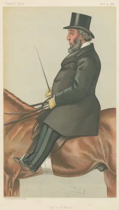 Sport och diverse; sportryttare; 'The Lord Mayor', Sir John Whitaker Ellis, Londons borgmästare, 4 november 1882 av Leslie Matthew Ward