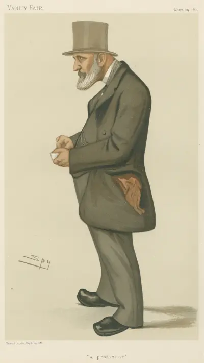 Lärare och rektorer; 'En professor', Mr. James Edwin Thorold Rogers, 29 mars 1884 av Leslie Matthew Ward