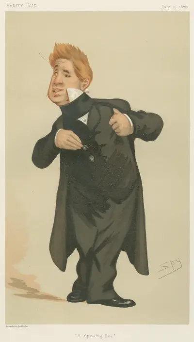Theatre; ‘A Spelling Bee’, Mr. John Laurence Toole, July 29, 1876 av Leslie Matthew Ward