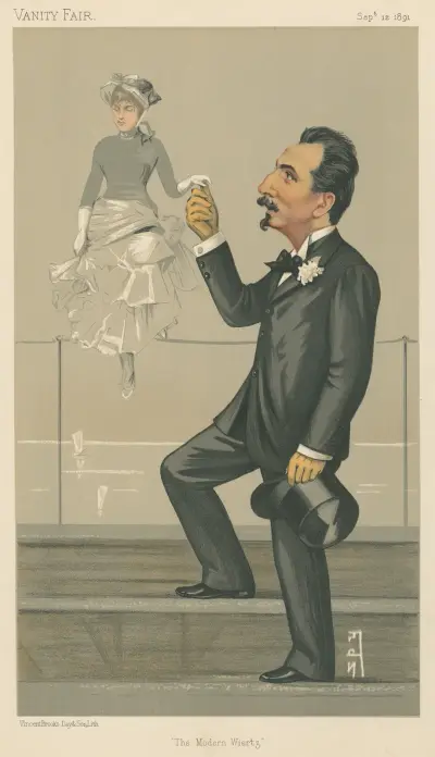 Teatern; 'Den moderne Wiertz', M. Jan Van Beers, 12 september 1891 av Leslie Matthew Ward