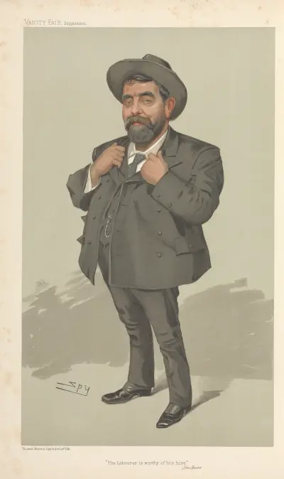 Trade Union Officials; ‘The Labourer is Worthy of his Hire’, Mr. Will Crooks, April 6, 1905 av Leslie Matthew Ward