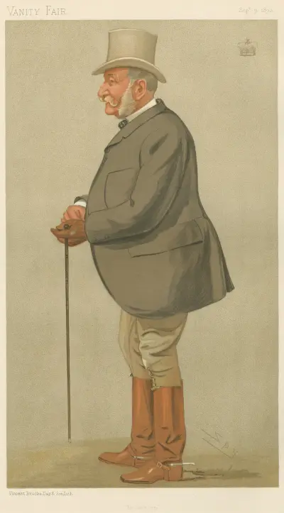 Turf Devotees; ‘Badminton’, The Duke of Beaufort, September 7, 1893 av Leslie Matthew Ward