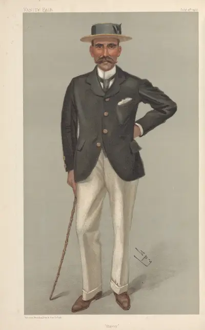 Turf Devotees; ‘Havvy’, Mr. Reginald Saumarez de Havilland, July 4, 1901 av Leslie Matthew Ward