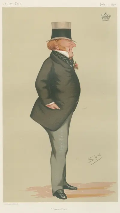 Rennsport-Enthusiasten; „Horseflesh“, The Earl of Portsmouth, 1. Juli 1876 von Leslie Matthew Ward