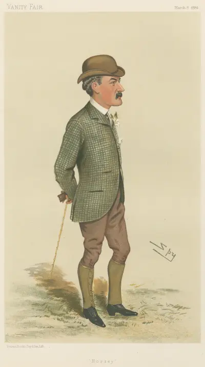 Turf Devotees; ‘Horsey’, Lord Cadross, March 8, 1884 av Leslie Matthew Ward