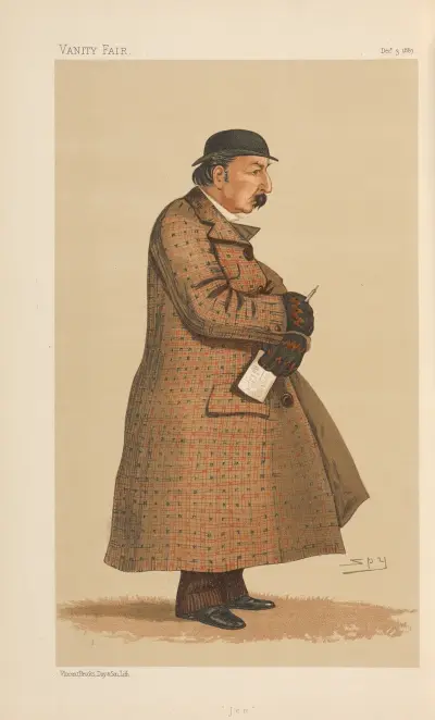 Turf Devotees; 'Jem', kapten James Octavius Machell, 3 december 1887 av Leslie Matthew Ward