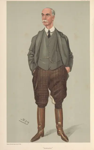 Turf Devotees; ‘Newmarket’, Mr. Charles Day Rose, June 30, 1904 av Leslie Matthew Ward