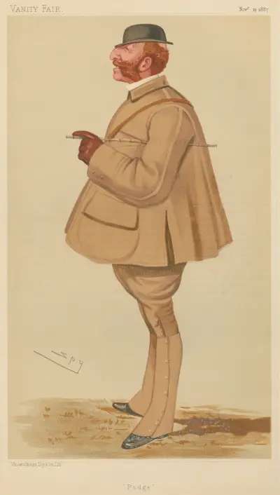 Turf Devotees; ‘Podge’, Major Lord Henry Arthur George Somerset, November 19, 1887 av Leslie Matthew Ward