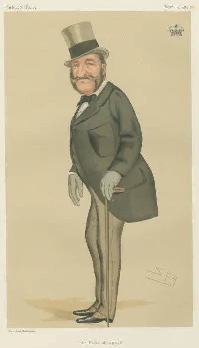 Turf Devotees; ‘The Duke of Sport’, The Duke of Beaufort, September 30, 1876 av Leslie Matthew Ward