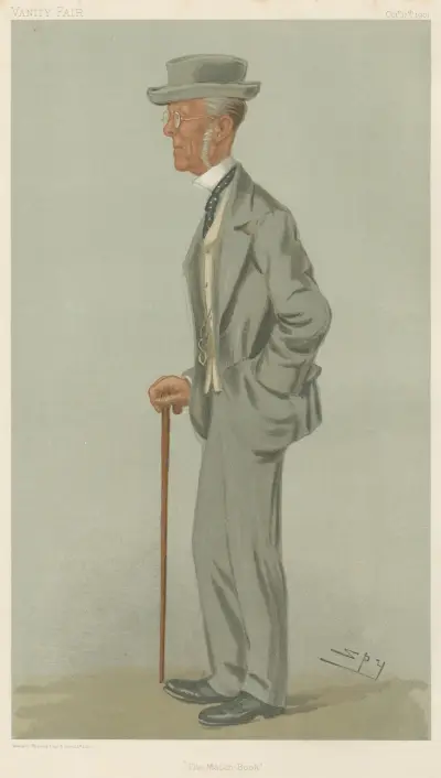 Turf Devotees; ‘The Match-Book’, Mr. Edward Weatherby, October 17, 1901 av Leslie Matthew Ward