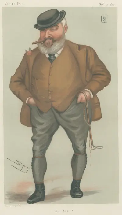 Turf Devotees; ‘The Mate’, Sir John Dugdale Astley, November 17, 1877 av Leslie Matthew Ward