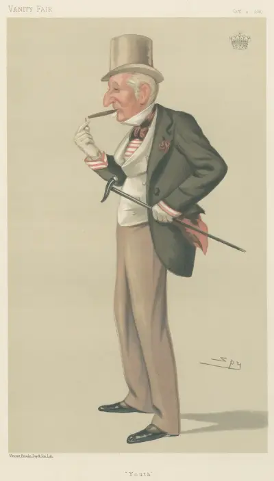 Turf Devotees; ‘Youth’, The Earl of Winchilsea and Nottingham, October 2, 1880 av Leslie Matthew Ward