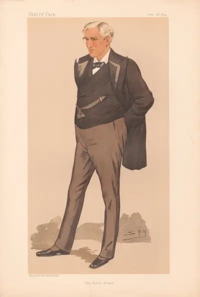 Vanity Fair, amerikaner. 'The United States'. Hon. T.F. Bayard. 28 juni 1894 av Leslie Matthew Ward