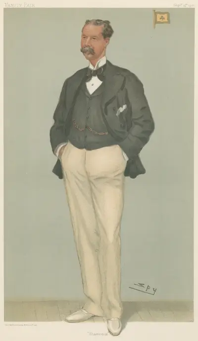 Yachtentusiaster; 'Shamrock', Sir Thomas Johnstone Lipton, 19 september 1901 av Leslie Matthew Ward