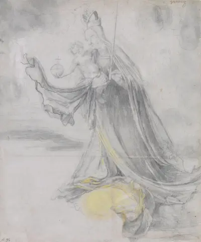 Virgin and Child in the Clouds, Matthias Grünewald