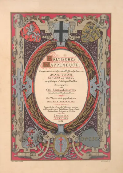 Baltisches Wappenbuch Pl.001 av Adolf Matthias Hildebrandt