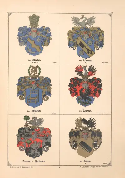Baltisches Wappenbuch Pl.003 av Adolf Matthias Hildebrandt