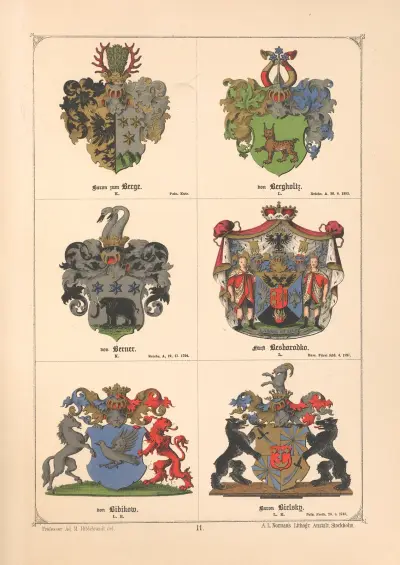 Baltisches Wappenbuch Pl.010 von Adolf Matthias Hildebrandt