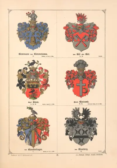 Baltiskt vapenregister pl. 11 av Adolf Matthias Hildebrandt