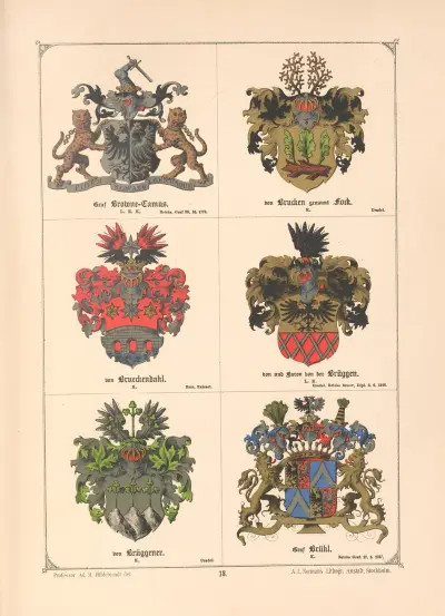 Baltisches Wappenbuch Pl.015 av Adolf Matthias Hildebrandt