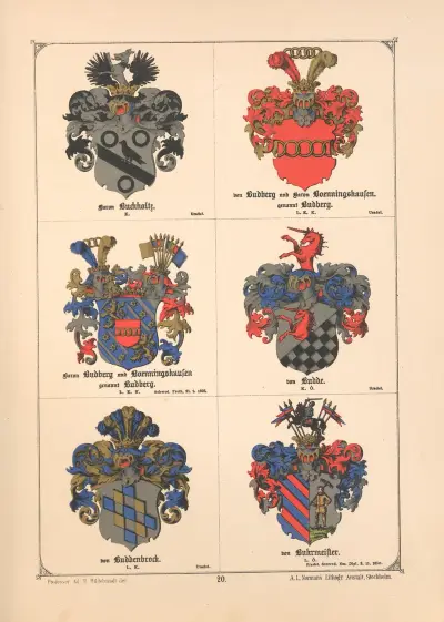 Baltisches Wappenbuch Pl.017 av Adolf Matthias Hildebrandt