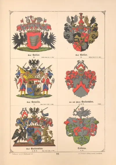 Baltisches Wappenbuch Pl.018 av Adolf Matthias Hildebrandt