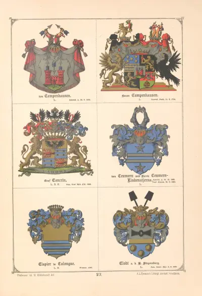 Baltisches Wappenbuch Pl.019 av Adolf Matthias Hildebrandt