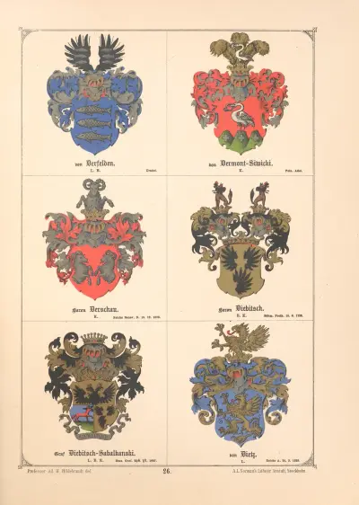Baltisches Wappenbuch Pl.022 av Adolf Matthias Hildebrandt
