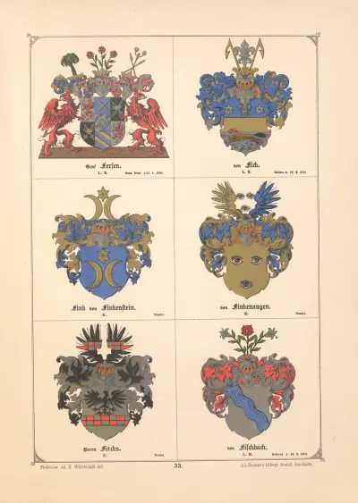 Baltisches Wappenbuch Pl.027 av Adolf Matthias Hildebrandt