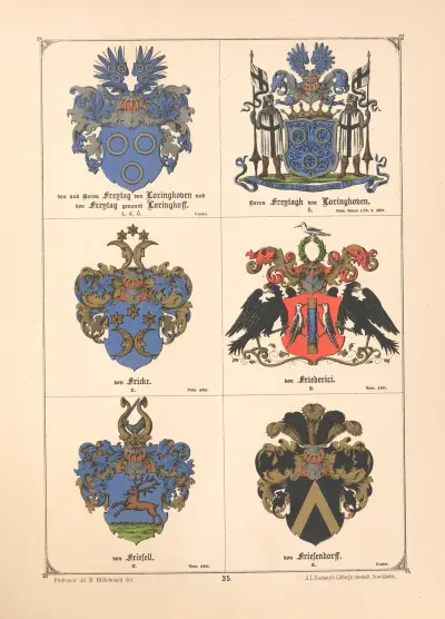 Baltisches Wappenbuch Pl.029 av Adolf Matthias Hildebrandt