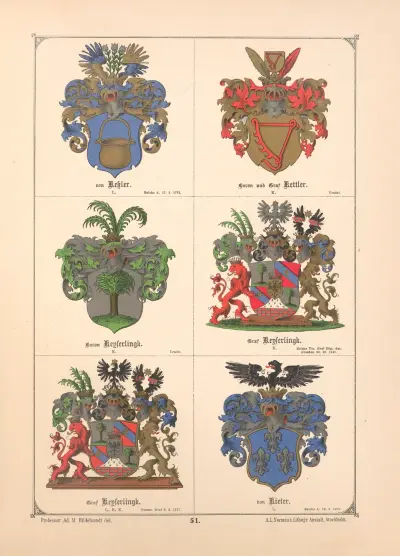 Baltisches Wappenbuch Pl.044 av Adolf Matthias Hildebrandt